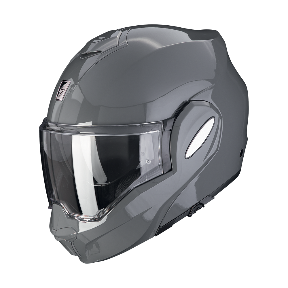 Casco Moto Modulare Flip-Back SCORPION EXO TECH EVO SOLID Grigio Cemento