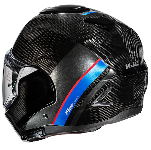 Casco Moto Modulare HJC F100 CARBON STAN MC21 Nero Antracite Rosso Blu Lucido