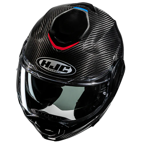 Casco Moto Modulare HJC F100 CARBON STAN MC21 Nero Antracite Rosso Blu Lucido