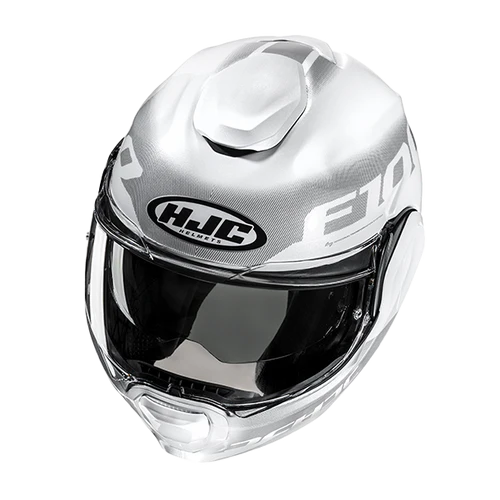 Casco Moto Modulare HJC F100 HETAL MC10 Bianco Argento Lucido