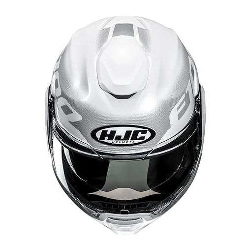 Casco Moto Modulare HJC F100 HETAL MC10 Bianco Argento Lucido