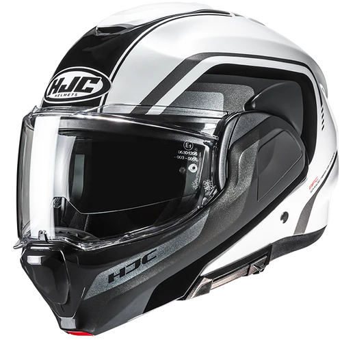 Casco Moto Modulare HJC F100 REFF MC1 Bianco Nero Antracite Rosso Lucido