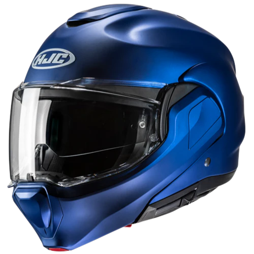Casco Moto Modulare HJC F100 SEMI FLAT METALLIC BLUE Blu Opaco