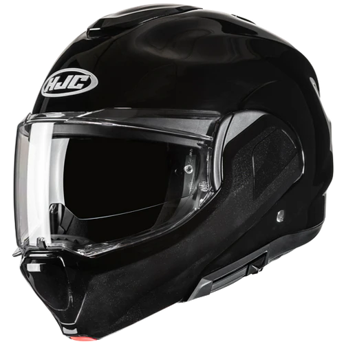 Casco Moto Modulare HJC F100 SOLID METAL BLACK Nero Lucido