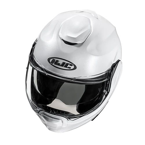 Casco Moto Modulare HJC F100 SOLID PEARL WHITE Bianco Perla Lucido
