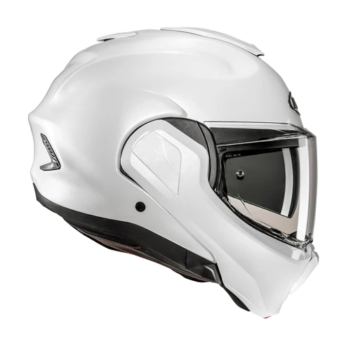 Casco Moto Modulare HJC F100 SOLID PEARL WHITE Bianco Perla Lucido