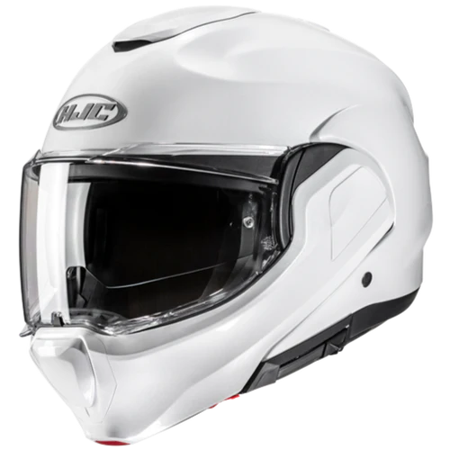 Casco Moto Modulare HJC F100 SOLID PEARL WHITE Bianco Perla Lucido