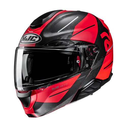 Casco Moto Modulare HJC RPHA 91 BLAT MC1SF Nero Rosso Opaco