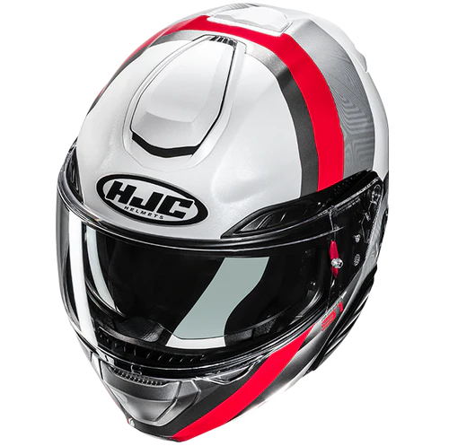 Casco Moto Modulare HJC RPHA 91 FENSH MC1 Bianco Argento Rosso Lucido