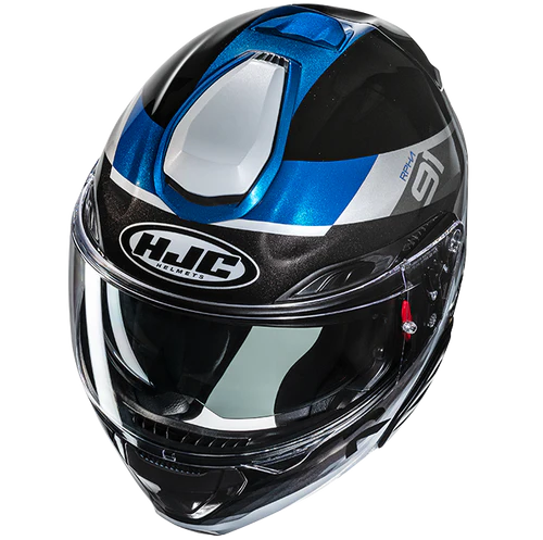 Casco Moto Modulare HJC RPHA 91 MADAL MC2 Nero Argento Blu Lucido