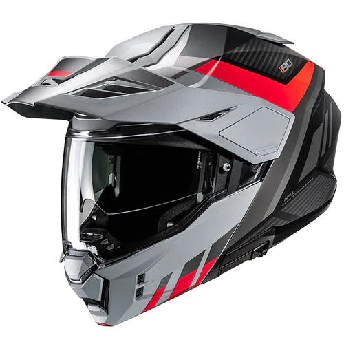 Casco Moto Modulare HJC i80 IMES MC1SF Grigio Antracite Rosso Opaco