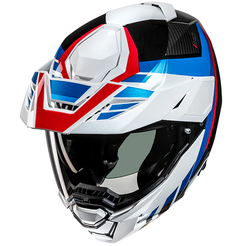 Casco Moto Modulare HJC i80 IMES MC21 Bianco Nero Rosso Blu Lucido