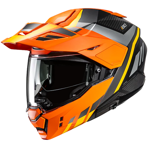 Casco Moto Modulare HJC i80 IMES MC7SF Arancio Argento Nero Opaco