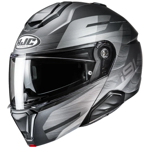 Casco Moto Modulare HJC i91 DUSK MC5SF Titanio Argento Opaco