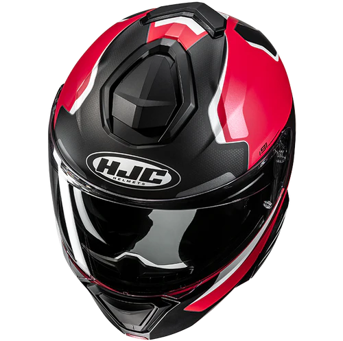 Casco Moto Modulare HJC i91 FELIO MC1SF Nero Rosso Opaco