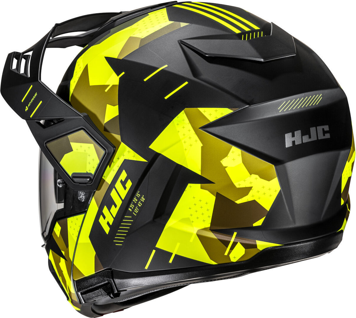 Casco Moto Modulare Hjc i80 ROKI MC3HSF Nero Giallo Fluo Opaco