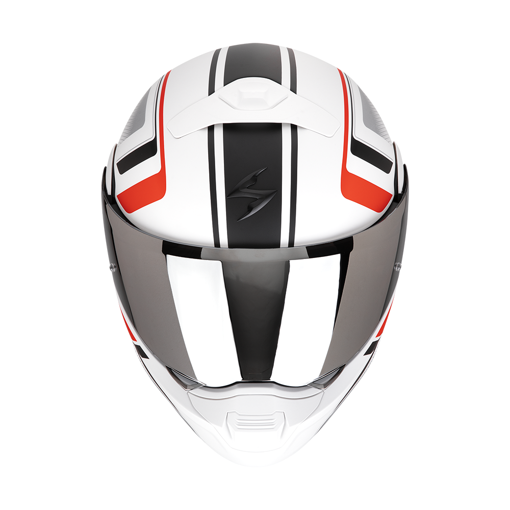 Casco Moto Modulare SCORPION EXO 930 EVO ARDENS Bianco Opaco Nero Rosso