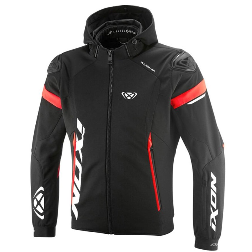 Giubbotto Moto Estivo IXON PULSION AIR Nero Bianco Rosso AA