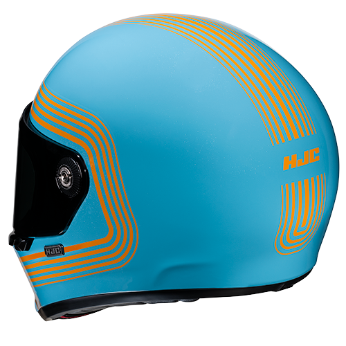 Hjc V10 FONI MC27 Azzurro Lucido Arancio