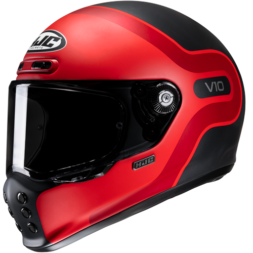Hjc V10 GRAPE MC1SF Nero Opaco Rosso