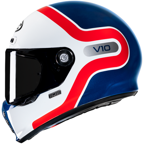 Hjc V10 GRAPE MC21 Bianco Lucido Rosso Blu