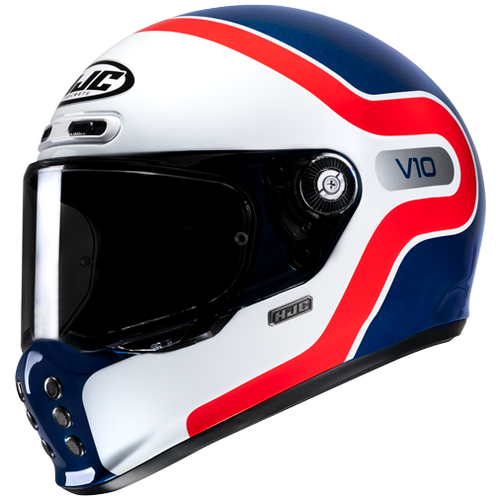 Hjc V10 GRAPE MC21 Bianco Lucido Rosso Blu