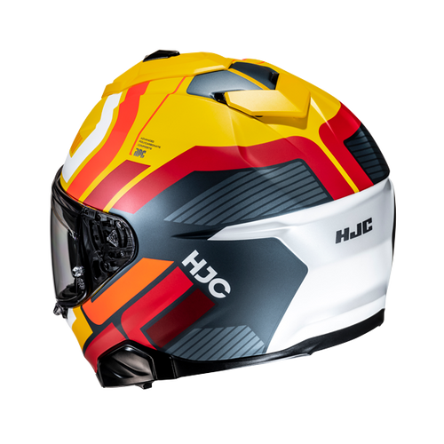 Casco Moto Integrale Hjc i71 VIZ MC3SF Giallo Opaco Arancione Rosso