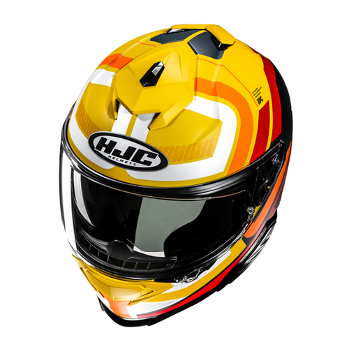 Casco Moto Integrale Hjc i71 VIZ MC3SF Giallo Opaco Arancione Rosso