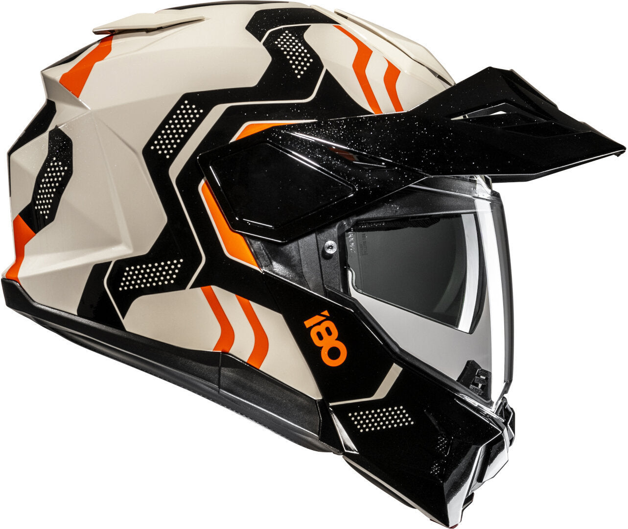 Hjc i80 VELLY MC7 Nero Lucido Beige Arancio