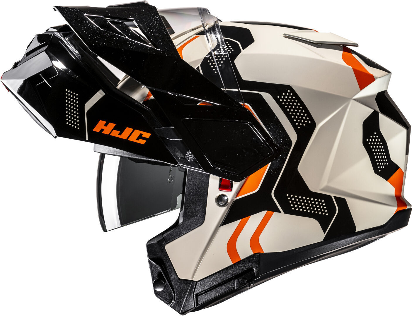 Hjc i80 VELLY MC7 Nero Lucido Beige Arancio