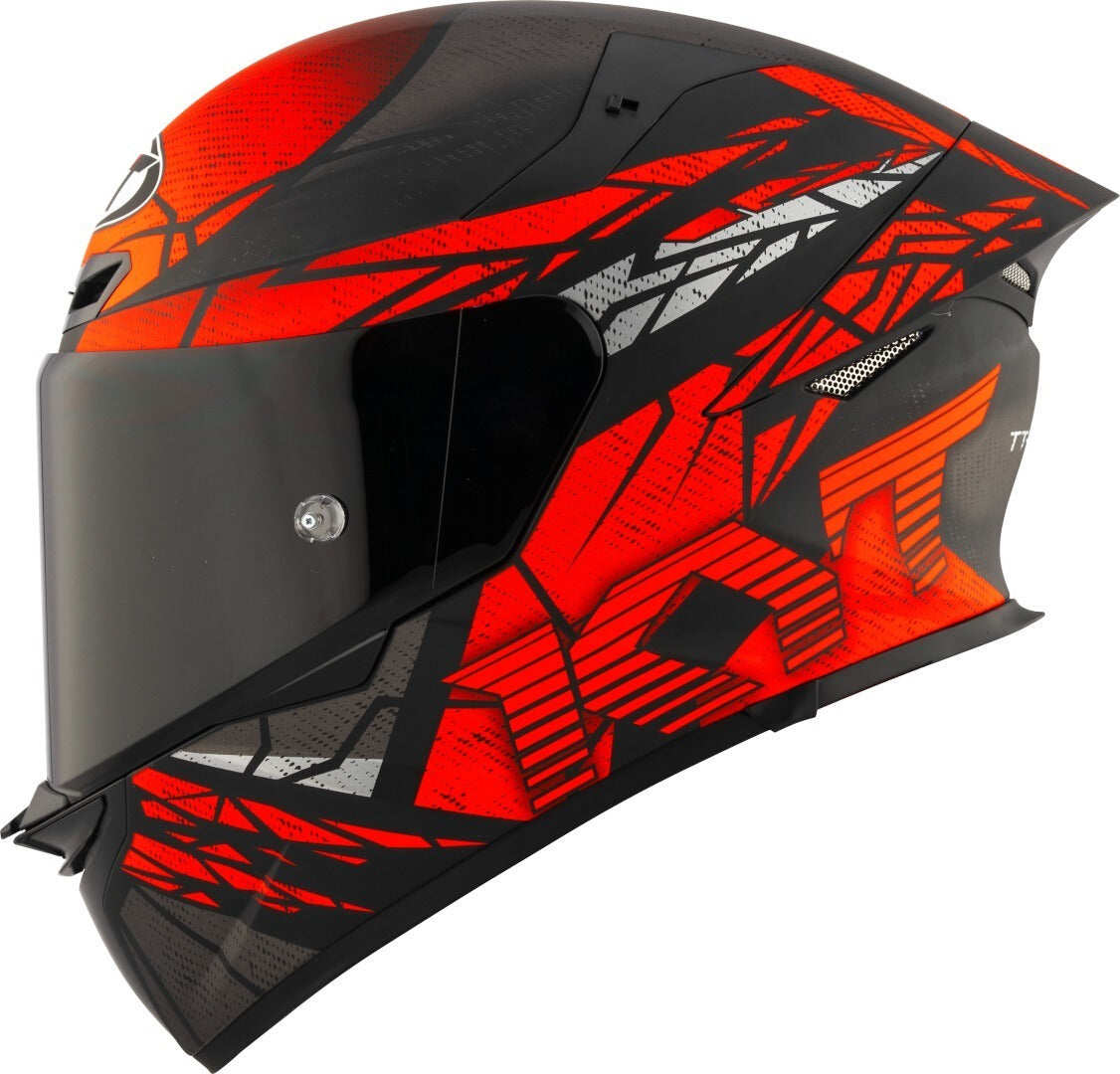 KYT TT-REVO Combustion Matt Red Nero Opaco Rosso