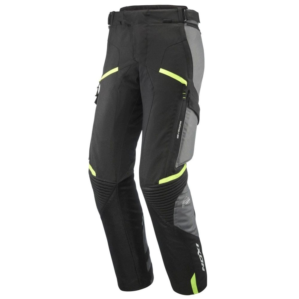 Pantalone Moto Uomo IXON MIDGARD PT Nero Grigio Giallo Fluo