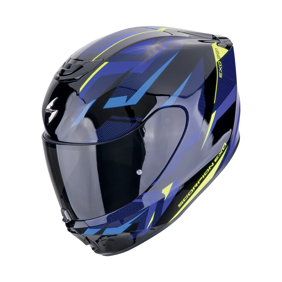 Casco Moto Integrale Scorpion EXO 391 AAXO Nero Blu Lucido