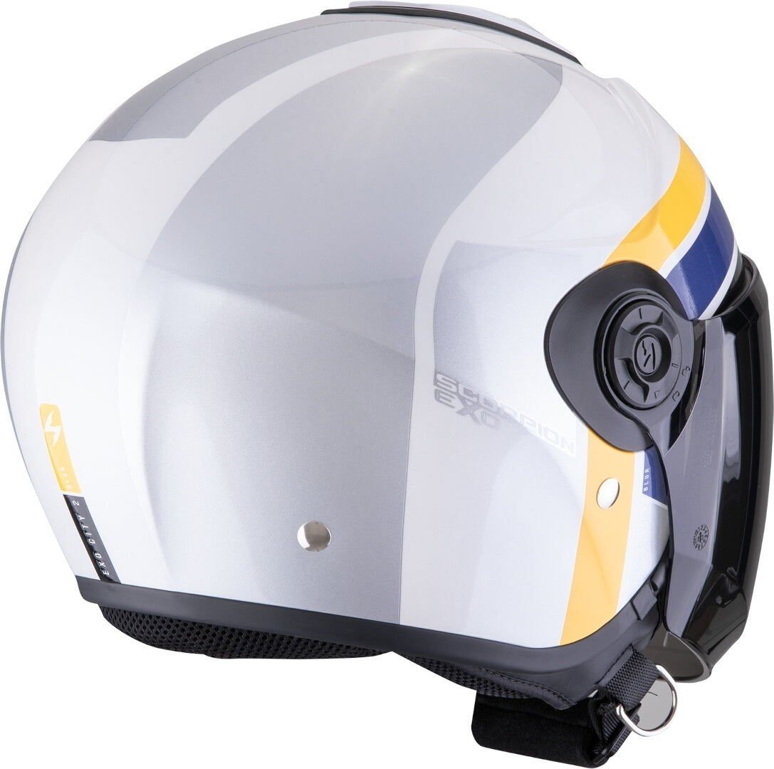 Scorpion EXO CITY 2 Blur Bianco Argento Giallo