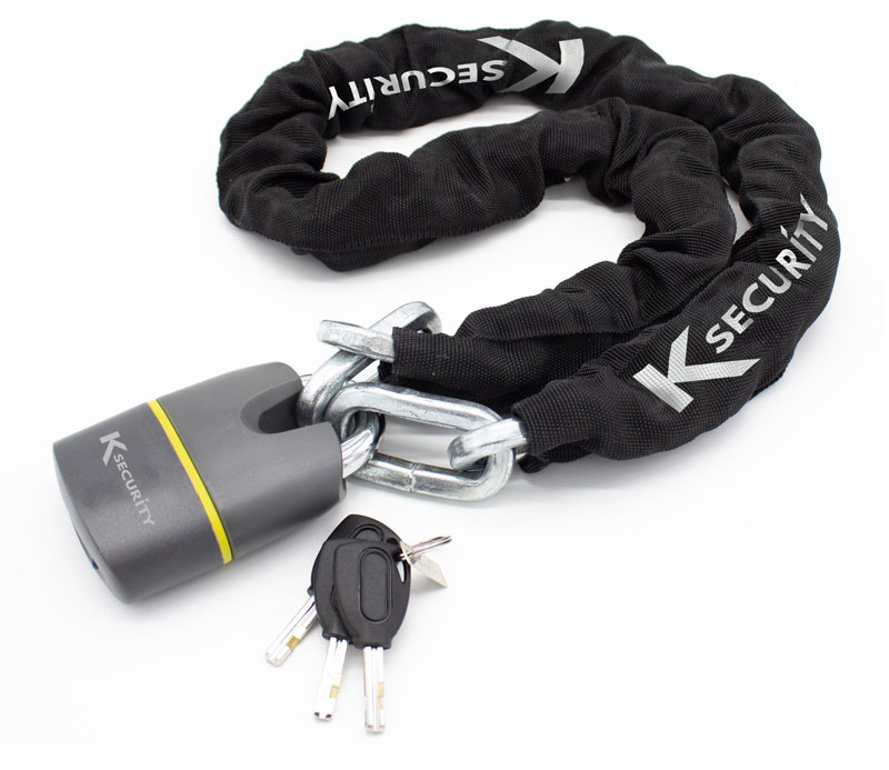 Catena Kovix Con Lucchetto Maglia 10mm Lunghezza 150cm In Acciaio Cementato