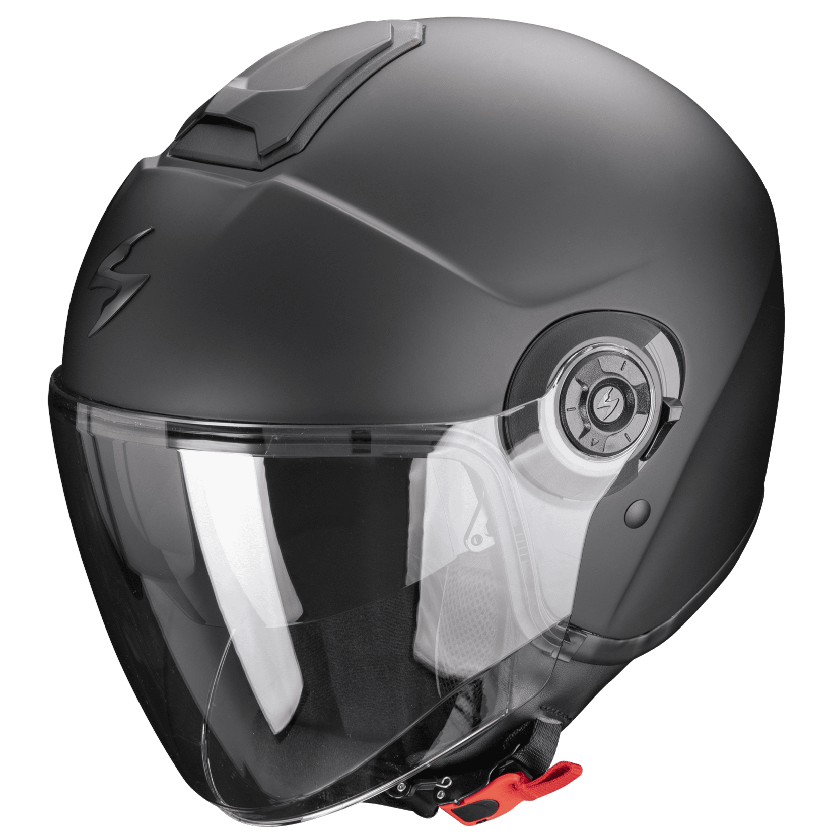 Casco Jet Scorpion Exo-City 2 Solid Nero Opaco ECE 22-06 Visiera Lunga e Parasole