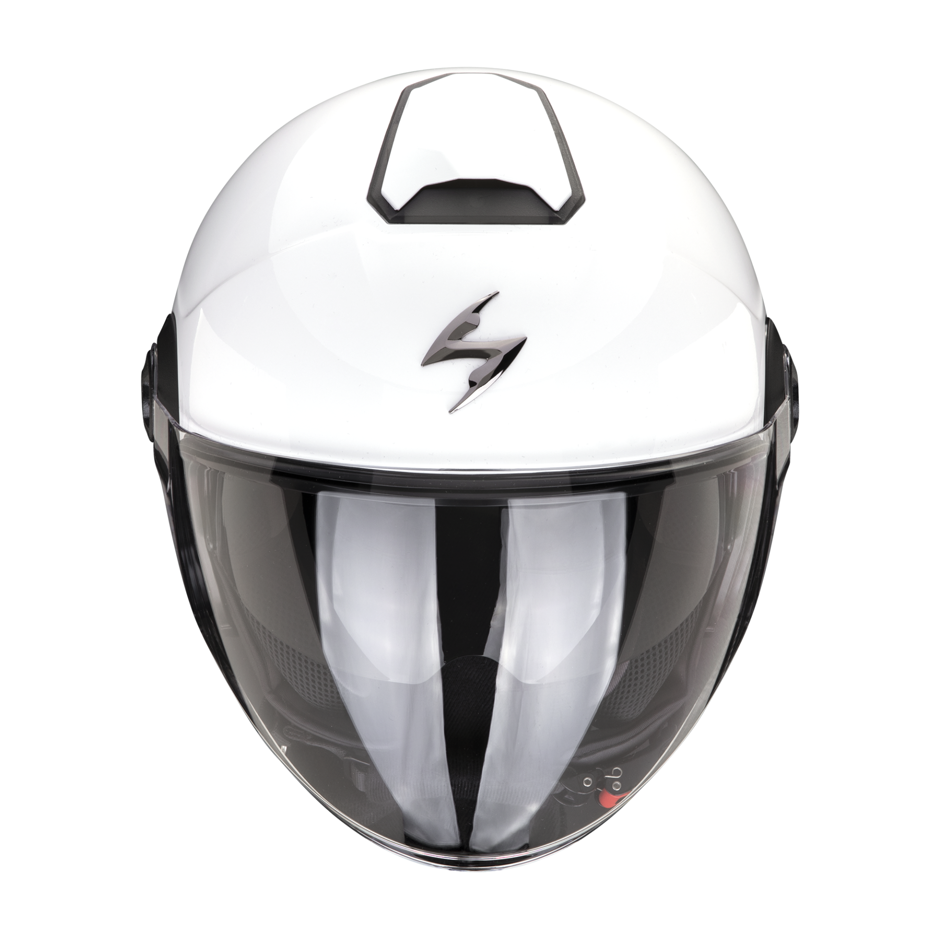 Casco Jet Scorpion Exo-City 2 Solid Bianco Lucido ECE 22-06 Visiera Lunga e Parasole