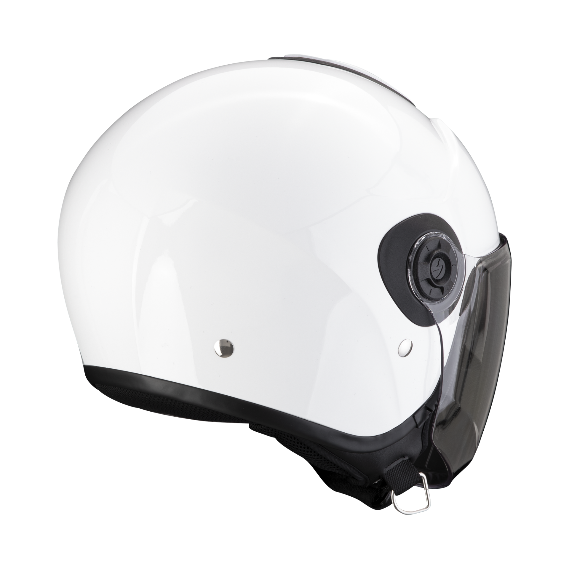 Casco Jet Scorpion Exo-City 2 Solid Bianco Lucido ECE 22-06 Visiera Lunga e Parasole