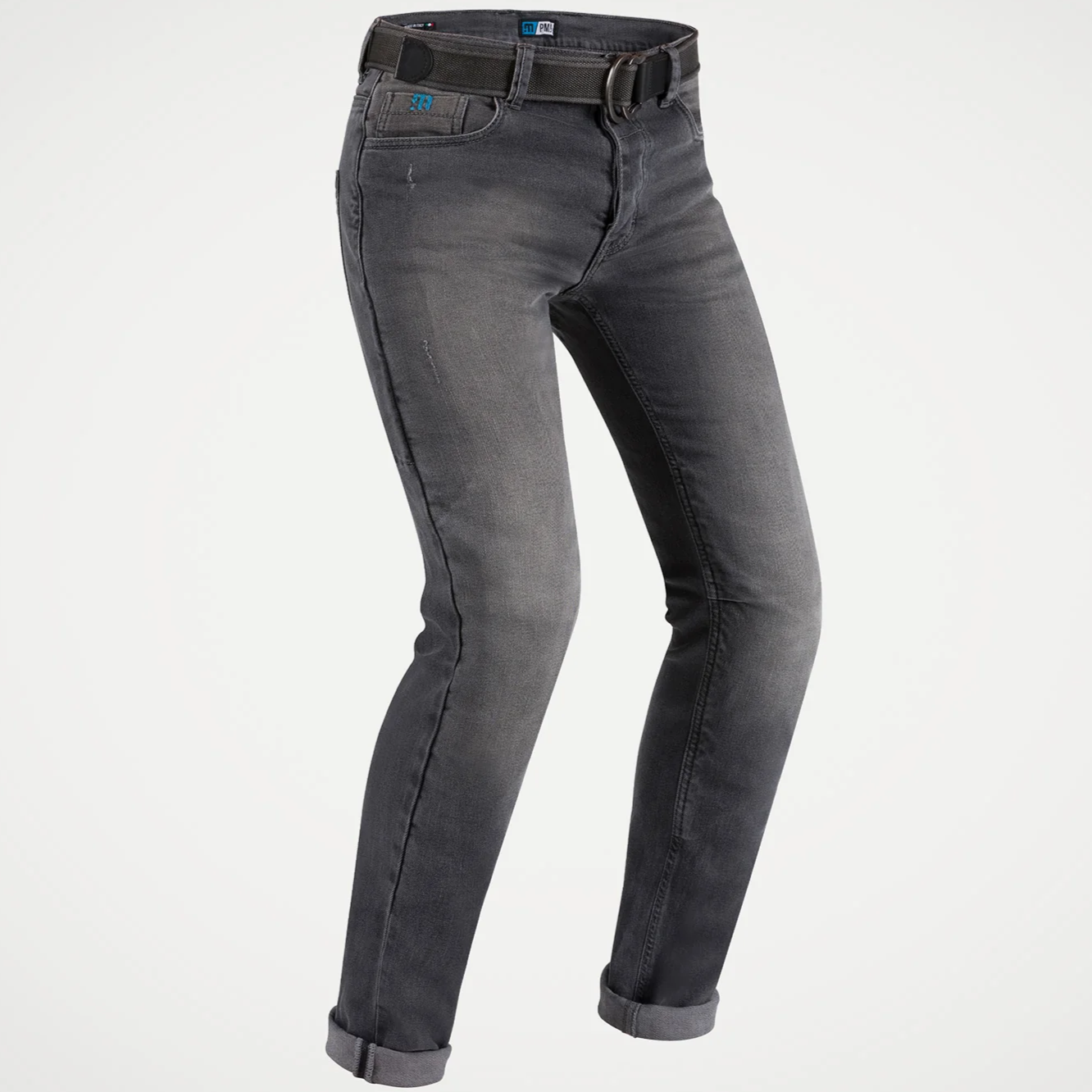 PMJ TWARON / COOLMAX JEANS TECHNICAL CAFERACER GRAY WITH PROTECTIONS