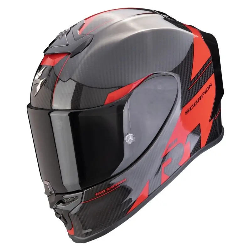 Casco Integrale Scorpion EXO R1 EVO Carbon AIR RALLY Nero-Rosso ECE 22-06