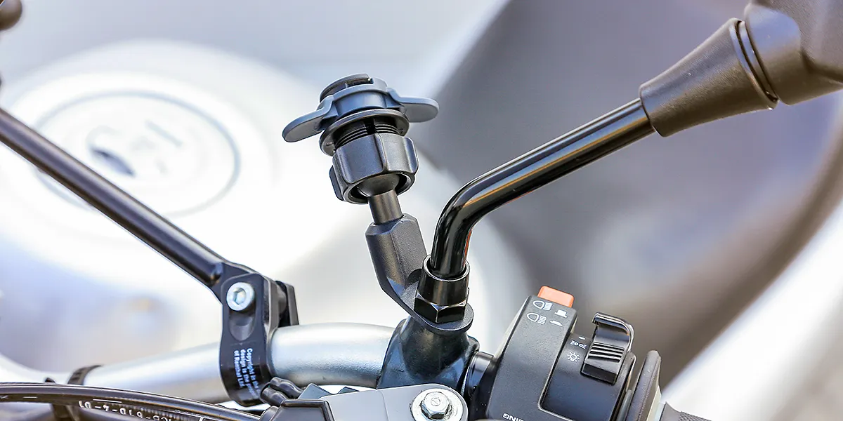 Optiline Pole Titan Porta Cellulare Da Specchietto Moto In Metallo