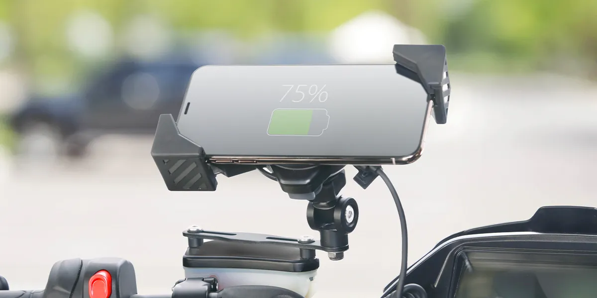 Optiline Chroma Wireless Porta Cellulare Moto Con Ricarica Wireless