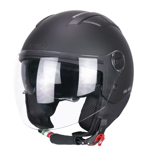 Casco Jet CGM AIR Mono Nero Opaco Visiera E Parasole ECE 22-06