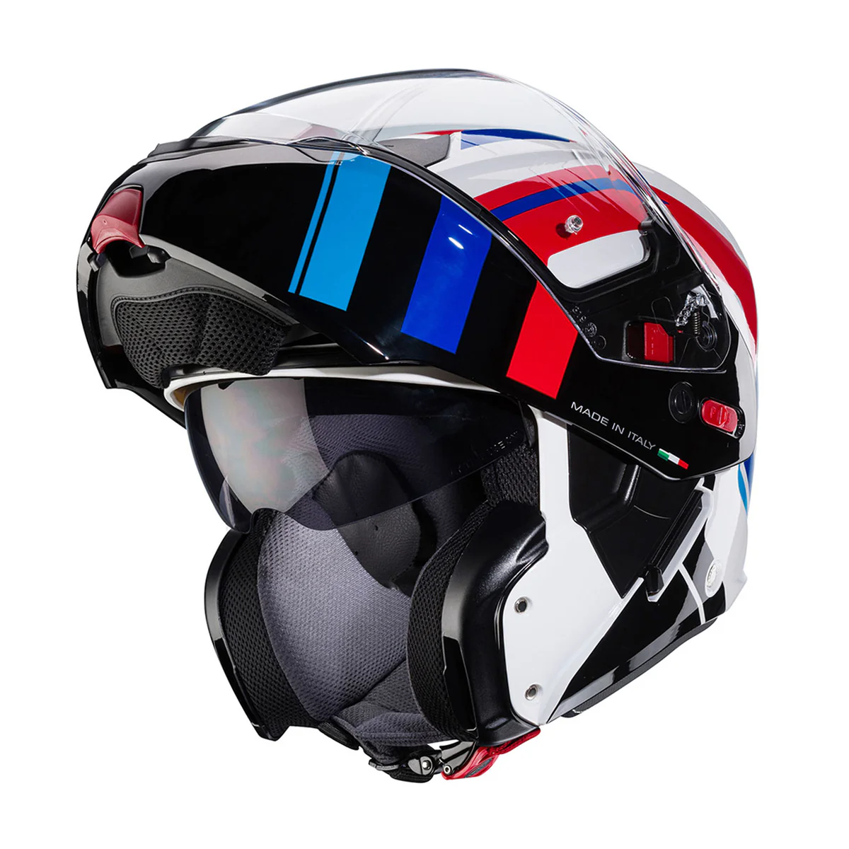 Casco Moto Modulare Caberg Horus X Road Bianco Nero Rosso Blu