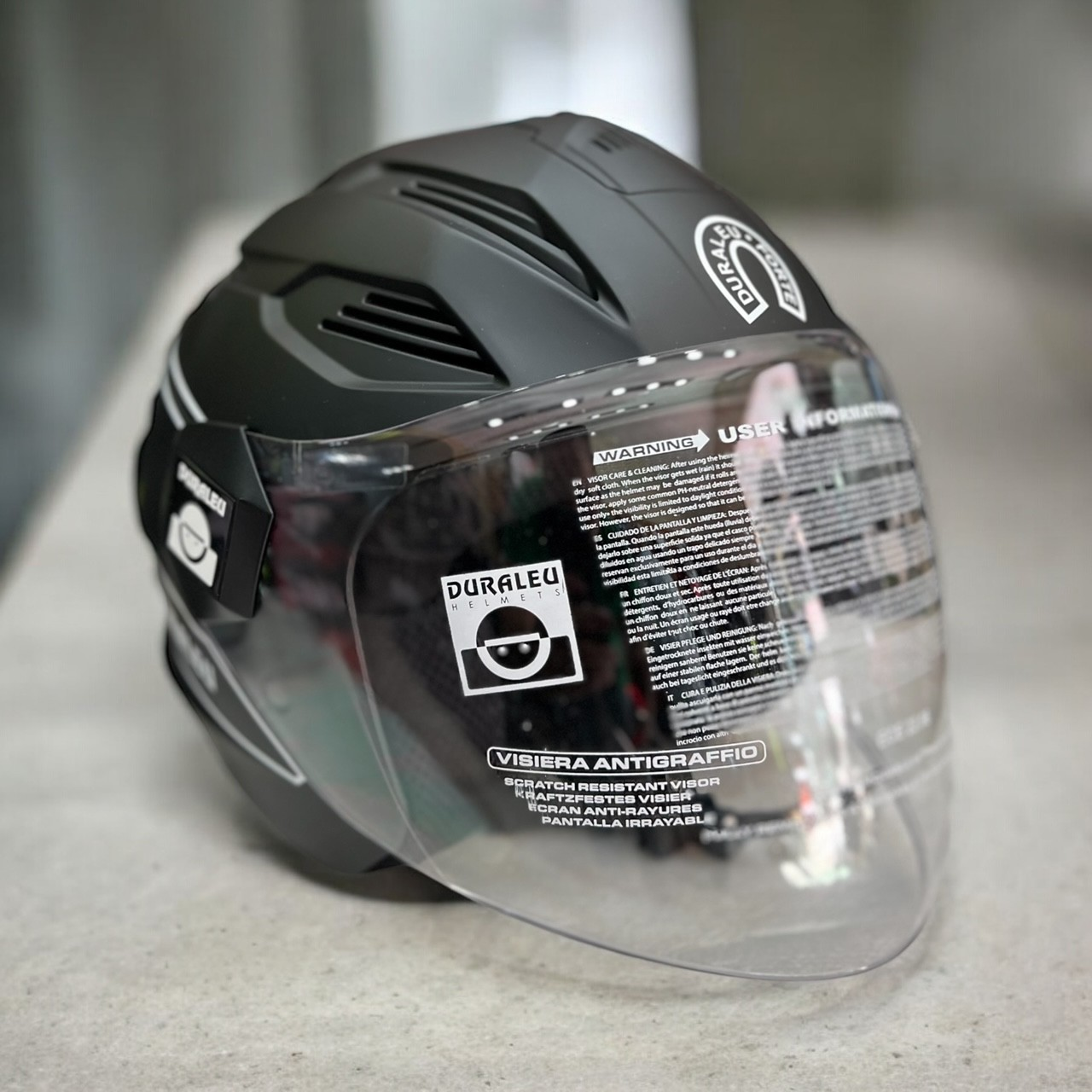 Casco Moto Jet Duraleu ST 400 Trendy Visiera Lunga ECE 22-06