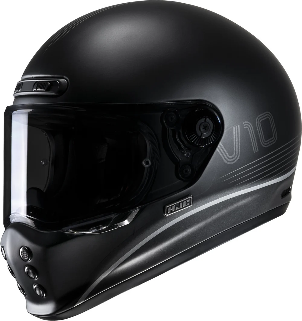 Casco Moto Integrale Hjc V10 Tami MC5SF Nero Opaco Grigio