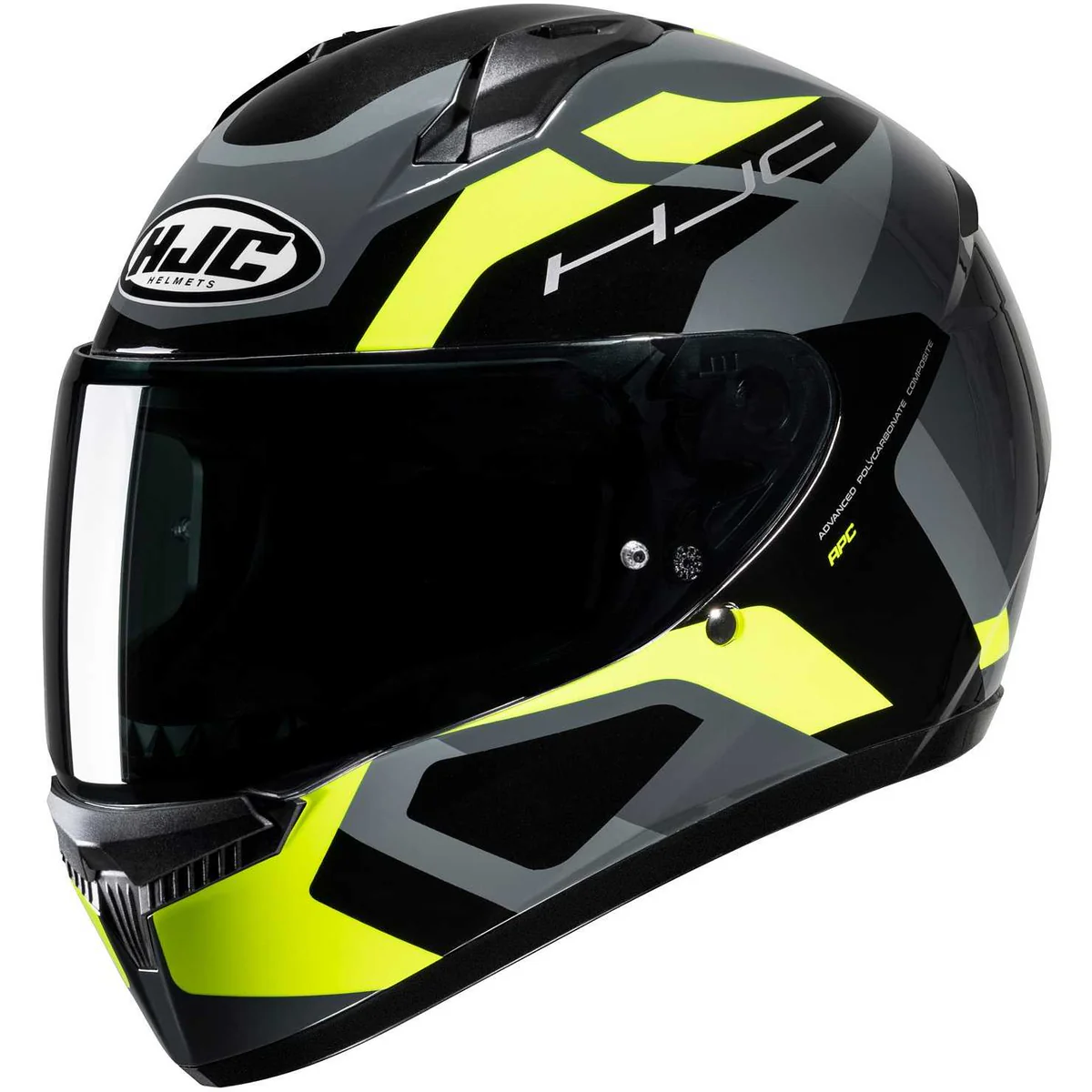 Casco Moto Integrale Hjc C10 Tins MC3H Nero Giallo Fluo