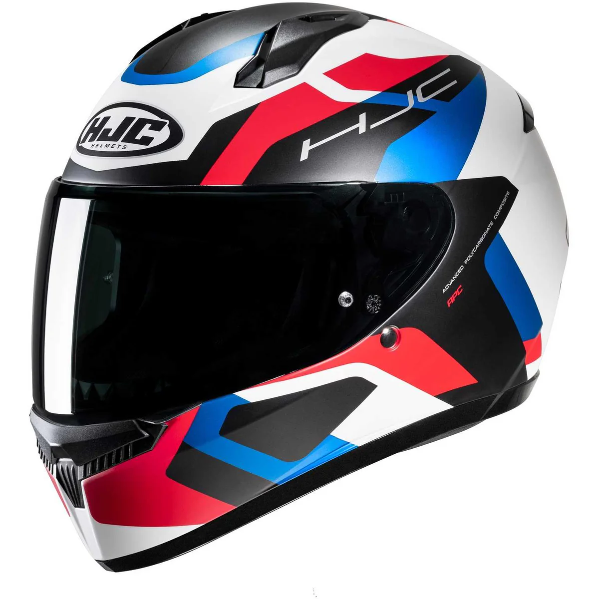 Casco Moto Integrale Hjc C10 Tins MC21SF Bianco Opaco Nero Rosso Blu