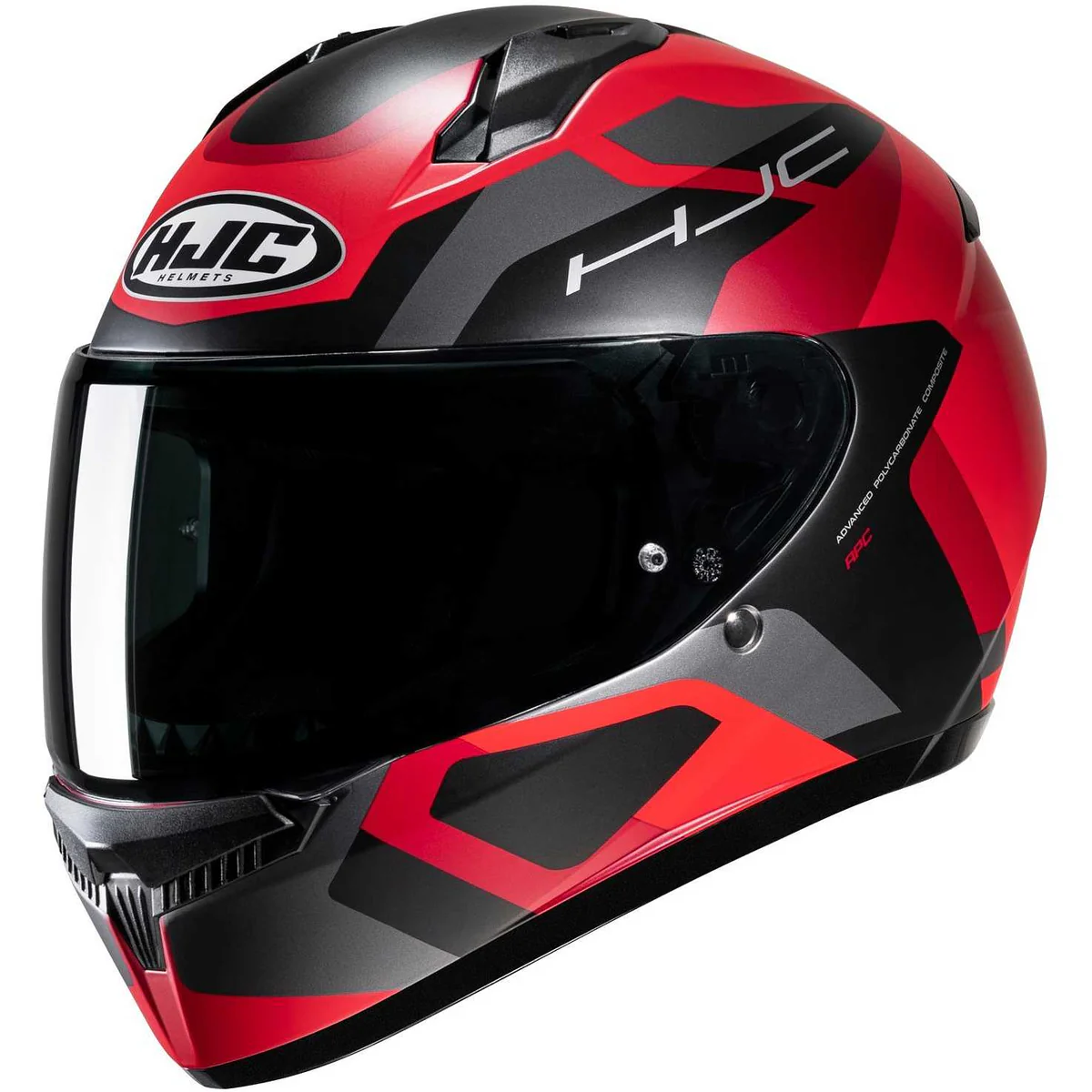 Casco Moto Integrale Hjc C10 Tins MC1SF Nero Opaco Rosso