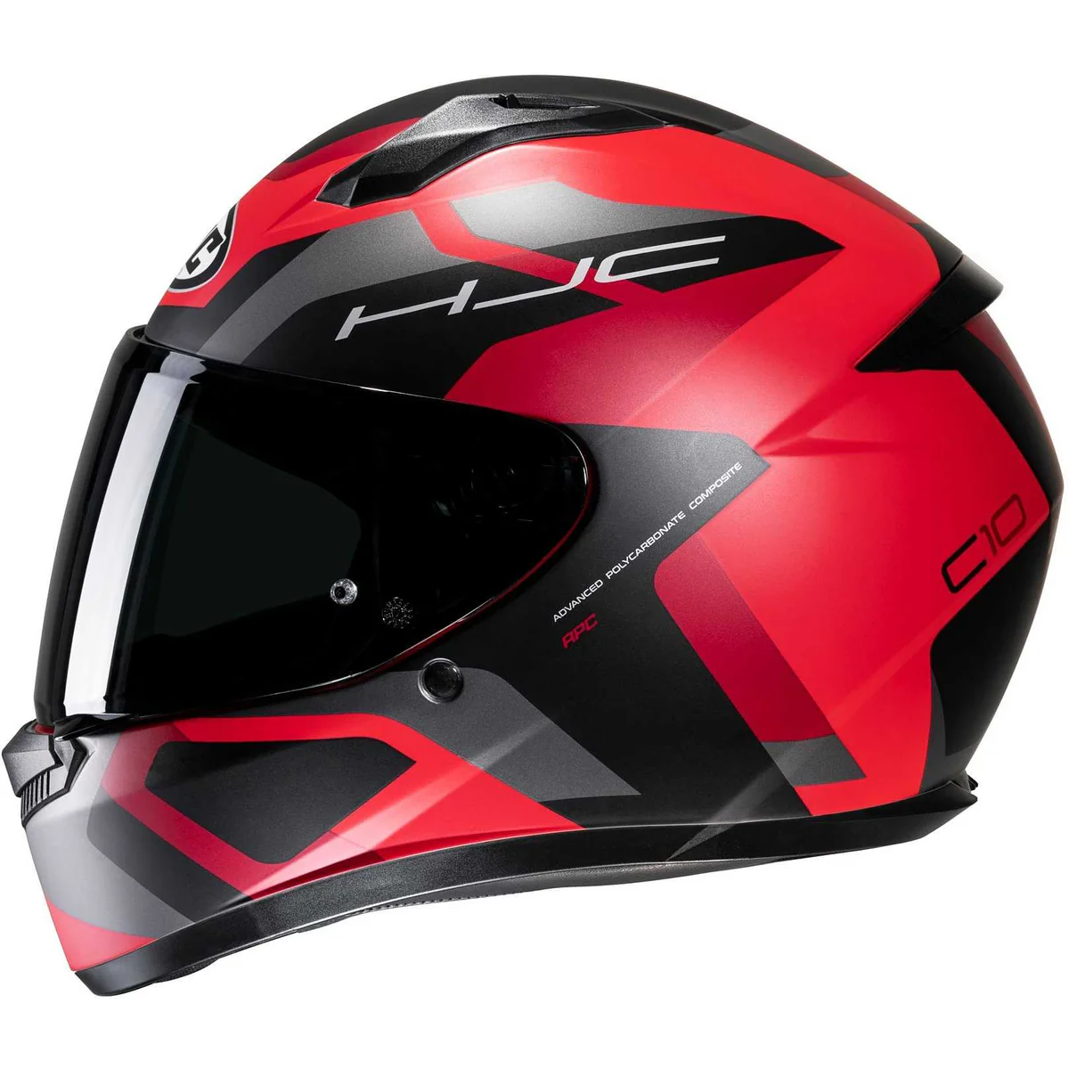 Casco Moto Integrale Hjc C10 Tins MC1SF Nero Opaco Rosso